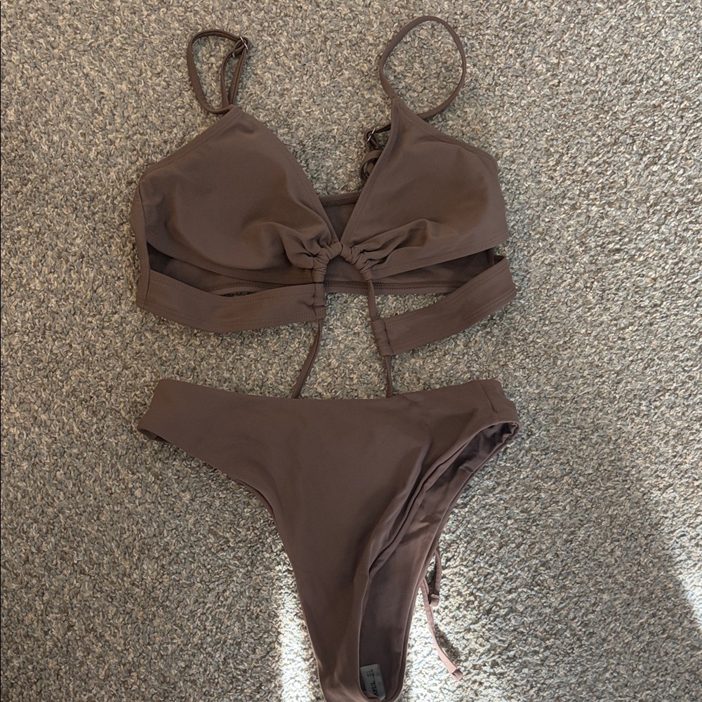 Zaful Chocolate Brown Bikini Set